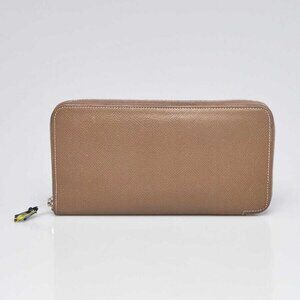 Hermes Etoupe Epsom Leather Silk'In Long Wallet